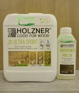 Лак для деревяних підлог Holzner Ultra Sport 2K Напівматовий 5,5л
